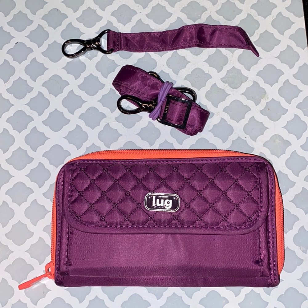 Lug Kickflip Wallet in Purple & Neon Orange